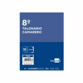 Talonario liderpapel camarero 8º original y copia t252 zig zag