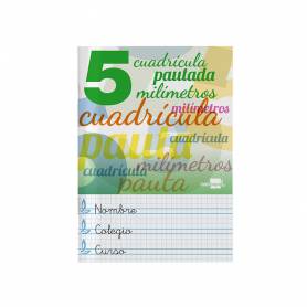 Libreta liderpapel pautaguia tapa cartoncillo 32 hojas din a5 70 g cuadriculado pautado 5 mm