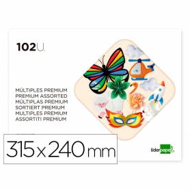 Bloc trabajos manuales liderpapel multiple premium 240x315mm 102 hojas colores surtidos