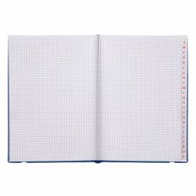 Libreta indice liderpapel similpiel a6 120 hojas 70g/m2 color azul