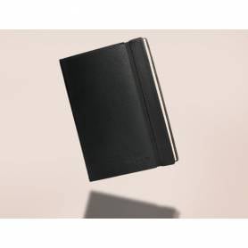 Libreta liderpapel simil piel a5 120 hojas 70g/m2 horizontal sin margen negro