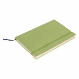 Libreta liderpapel simil piel a6 120 hojas 70g/m2 horizontal sin margen verde