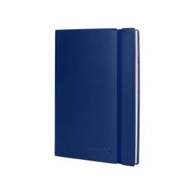 Libreta liderpapel simil piel a6 120 hojas 70g/m2 horizontal sin margen azul