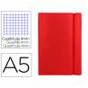 Libreta liderpapel simil piel a5 120 hojas 70g/m2 cuadro 4mm sin margen rojo - LB41