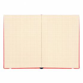 Libreta liderpapel simil piel a5 120 hojas 70g/m2 cuadro 4mm sin margen rojo