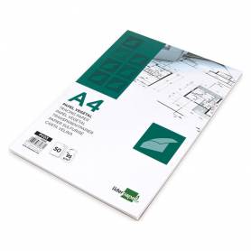 Bloc papel vegetal liderpapel encolado 210x297mm 50 hojas 95g/m2