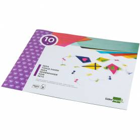 Bloc trabajos manuales liderpapel seda 240x315mm 10 hojas colores surtidos