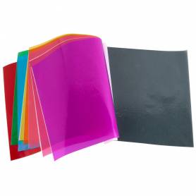 Bloc trabajos manuales liderpapel celofan 240x315mm 10 hojas colores surtidos