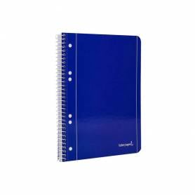 Cuaderno espiral liderpapel a5 micro serie azul tapa blanda 80h 75 gr horizontal 6 taladros azul