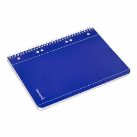 Cuaderno espiral liderpapel a5 micro serie azul tapa blanda 80h 75 gr horizontal 6 taladros azul