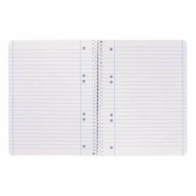 Cuaderno espiral liderpapel a5 micro serie azul tapa blanda 80h 75 gr horizontal 6 taladros azul