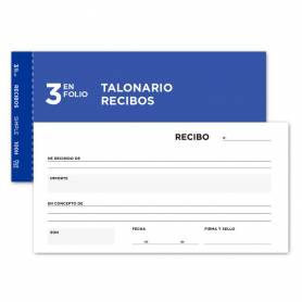 Talonario liderpapel recibos 3/fº original t136 sin matriz