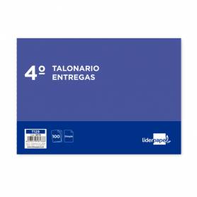 Talonario liderpapel entregas cuarto original t129 apaisado