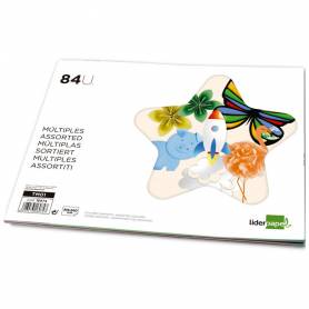 Bloc trabajos manuales liderpapel multiple 240x315mm 84 hojas colores surtidos