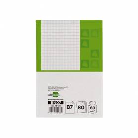 Bloc notas liderpapel cuadro 4mm b7 80 hojas 60g/m2 perforado