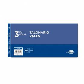 Talonario liderpapel vales tres en folio 104