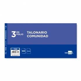 Talonario liderpapel comunidad tres en folio 106 con iva