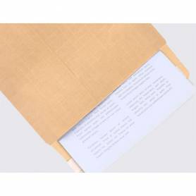 Sobre liderpapel bolsa fuelle kraft 250x353x30 mm solapa tira de silicona papel 120gr cajade 50 unidades