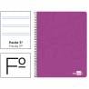 Cuaderno espiral liderpapel folio write tapa blanda 80h 60gr pauta 2,5 mm con margen color rosa - EW12
