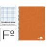 Cuaderno espiral liderpapel folio write tapa blanda 80h 60gr cuadro 4mm con margen color naranja - BF95