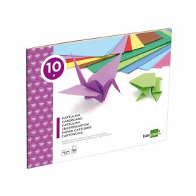 Bloc trabajos manuales liderpapel cartulina 240x315 mm 10 hojas colores surtidos