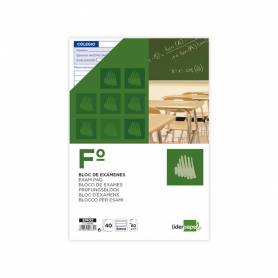 Bloc examenes liderpapel horizontal folio 40 hojas 60g/m2