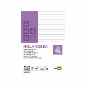 Bloc de cartas liderpapel rayado horizontal holandesa 40 hojas 60g/m2