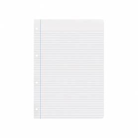 Recambio liderpapel a4 100 hojas 100 g/m2 rayado horizontal con margen 4 taladros