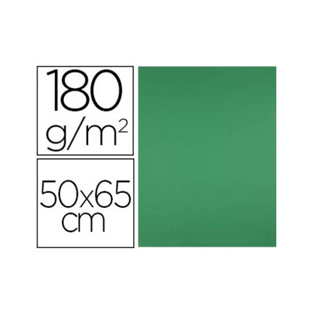 Cartulina liderpapel 50x65 cm 180g/m2 verde navidad paquete de 25 hojas