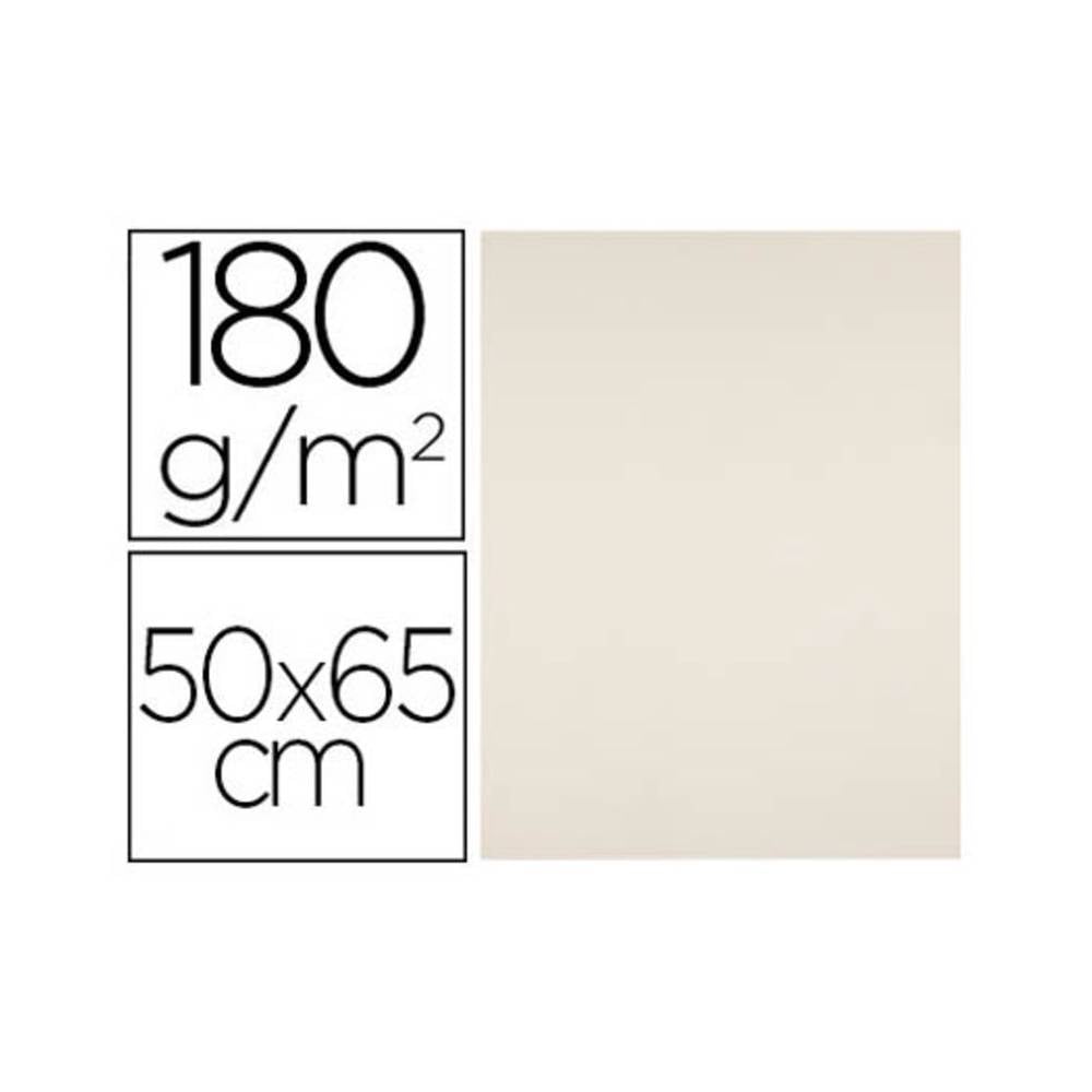 Cartulina liderpapel 50x65 cm 180g/m2 crema paquete de 25 hojas