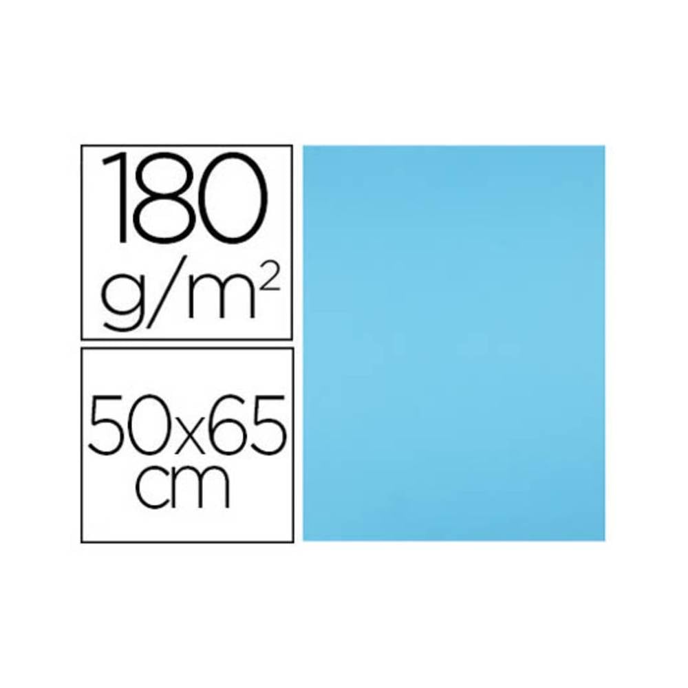 Cartulina liderpapel 50x65 cm 180g/m2 celeste paquete de 25 hojas