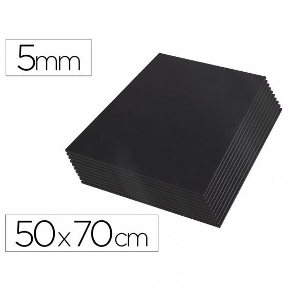 Carton pluma liderpapel negro doble cara 50x70 cm espesor 5 mm