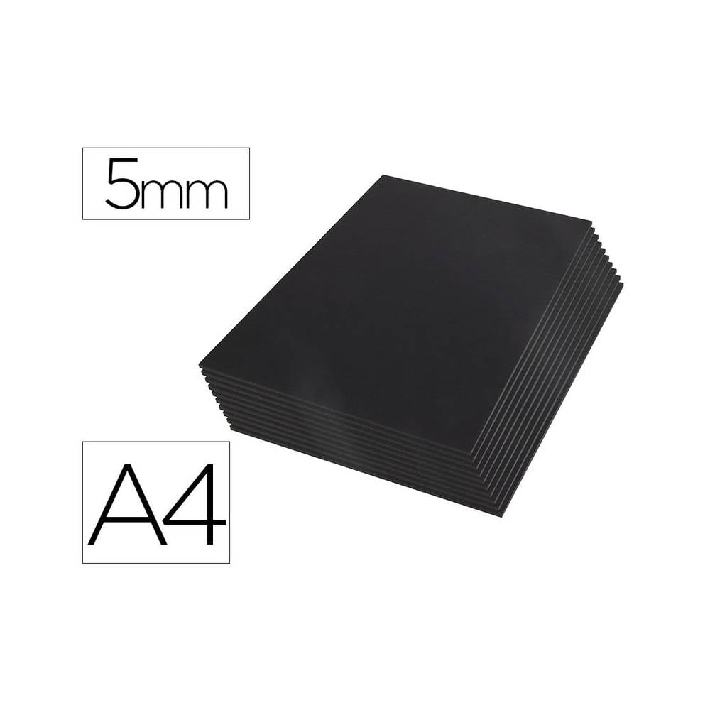 Carton pluma liderpapel negro doble cara din a4 espesor 5 mm