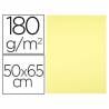 Cartulina liderpapel 50x65 cm 180 gr amarillo medio paquete de 25 - CT50