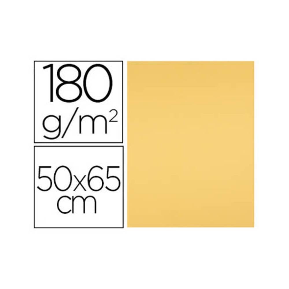 Cartulina liderpapel 50x65 cm 180 gr oro paquete de 25 hojas