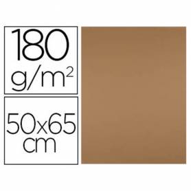 Cartulina liderpapel 50x65 cm 180 gr marron escolar paquete de 25 hojas