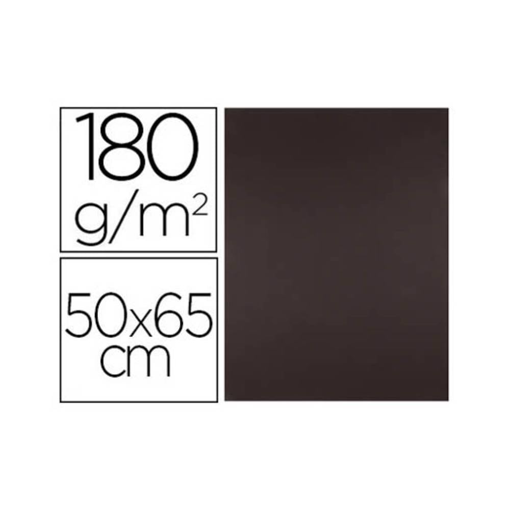 Cartulina liderpapel 50x65 cm 180 gr marron paquete de 25 hojas