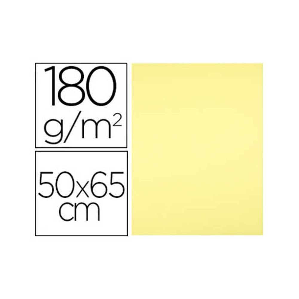 Cartulina liderpapel 50x65 cm 180 gr amarillo medio unidad