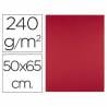 Cartulina liderpapel 50x65 cm 240g/m2 rojo navidad paquete de 25 unidades - CX96