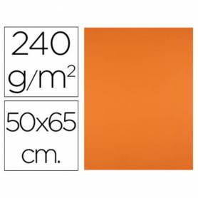 Cartulina liderpapel 50x65 cm 240g/m2 naranja paquete de 25 hojas