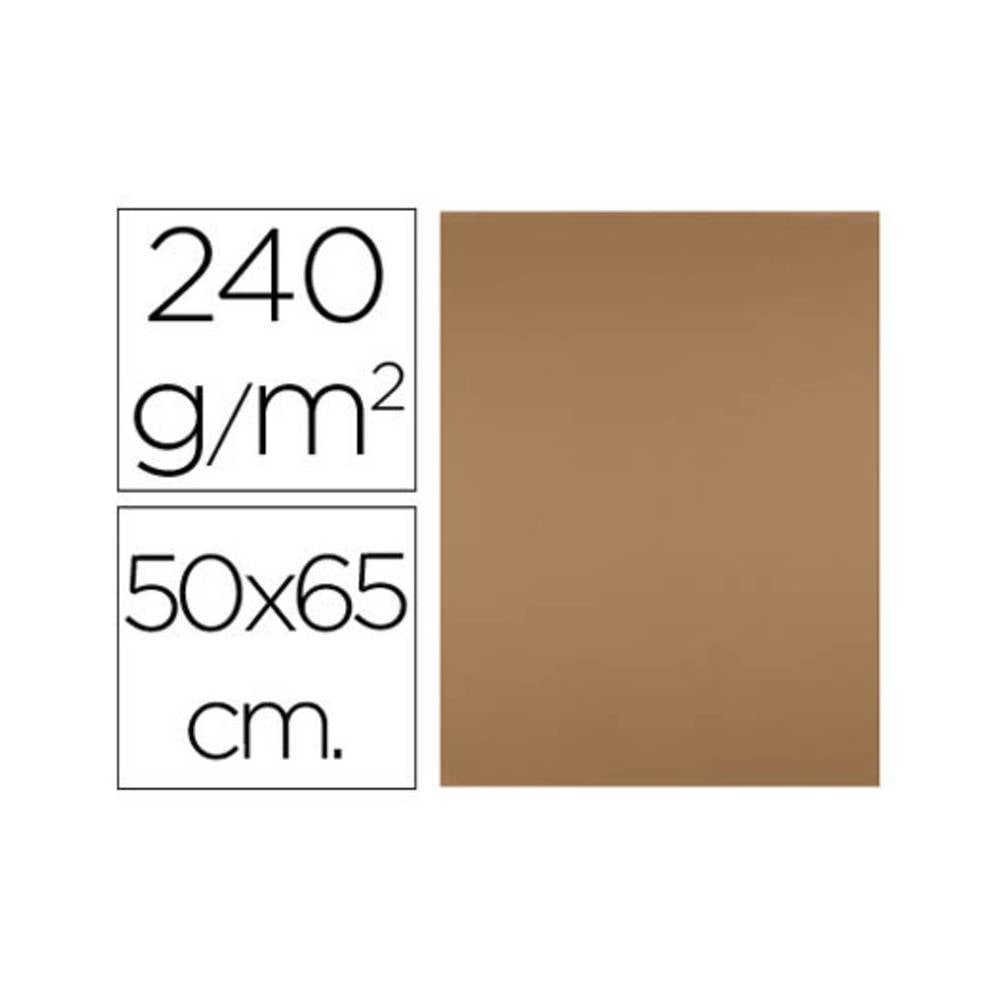 Cartulina liderpapel 50x65 cm 240g/m2 marron escolar paquete de 25 hojas