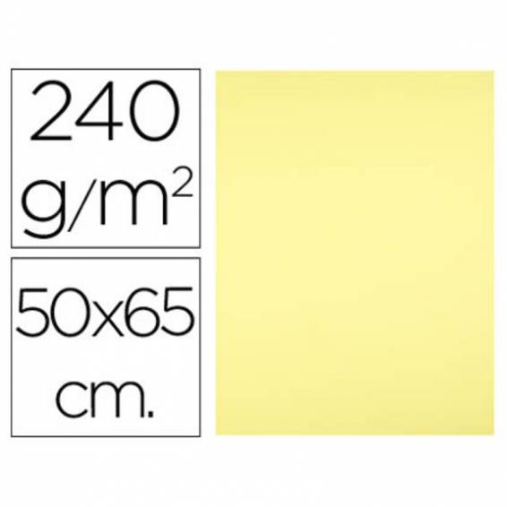 Cartulina liderpapel 50x65 cm 240g/m2 amarillo medio paquete de 25 hojas