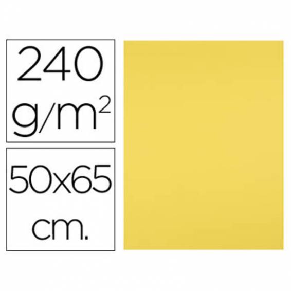 Cartulina liderpapel 50x65 cm 240g/m2 amarillo limon paquete de 25 hojas