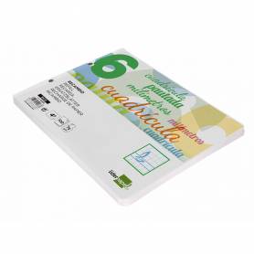 Recambio liderpapel cuarto apaisado pautaguia 100 hojas 75 g cuadriculado pautado 6 mm con margen 2 taladros