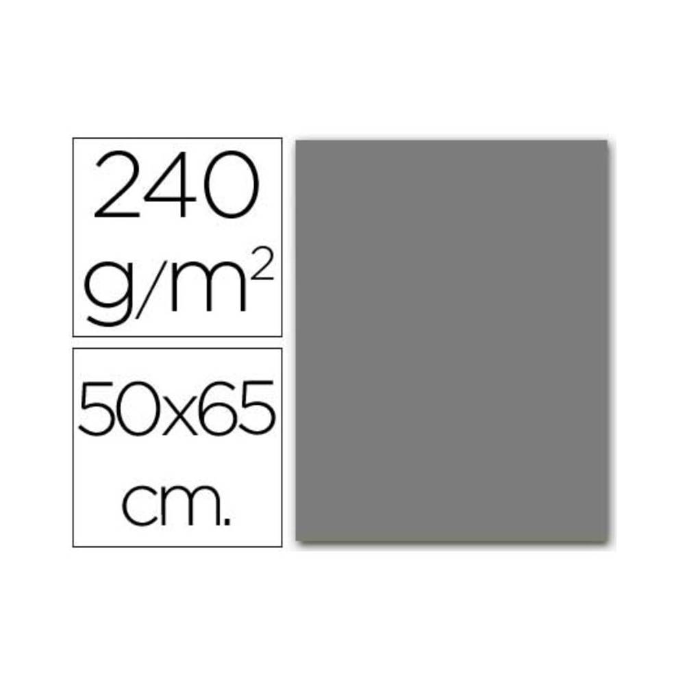 Cartulina liderpapel 50x65 cm gris 240 gr unidad