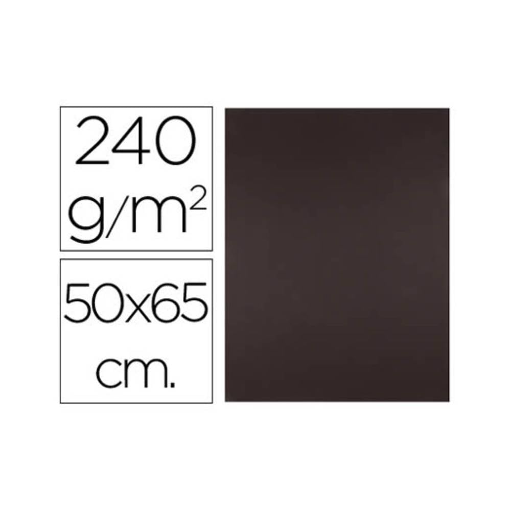 Cartulina liderpapel 50x65 cm marron oscuro 240 gr unidad