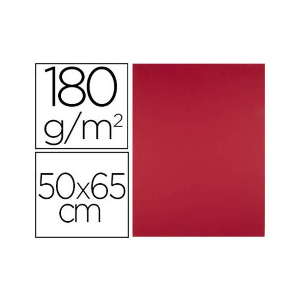 Cartulina liderpapel 50x65 cm 180g/m2 rojo navidad