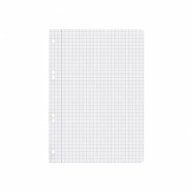 Recambio liderpapel cuarto 100 hojas 60g/m2 cuadro 8mm con margen 6 taladros