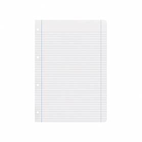 Recambio liderpapel a4 100 hojas 100g/m2 horizontal con doble margen 4 taladros