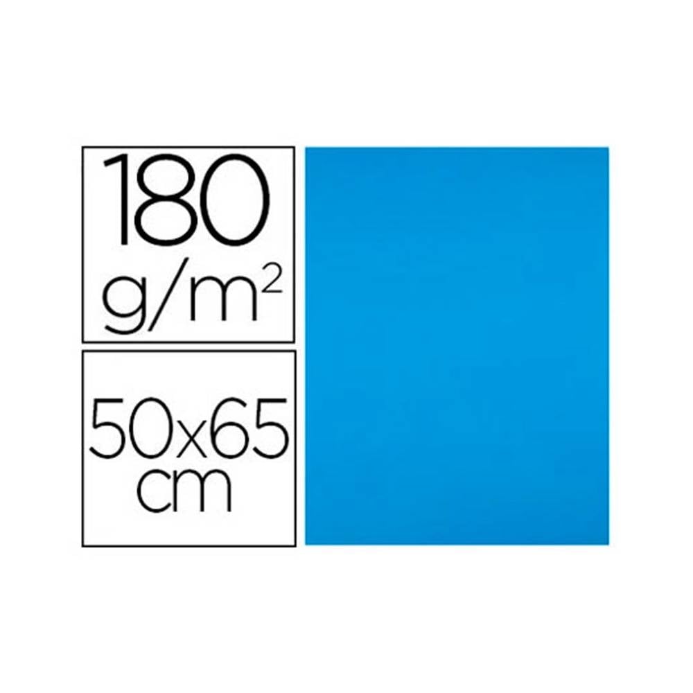 Cartulina liderpapel 50x65 cm 180g/m2 azul turquesa